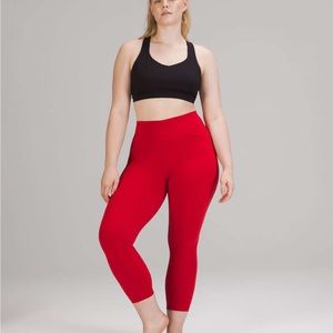 Lululemon 25” Instill Leggings Dark Red size 4
